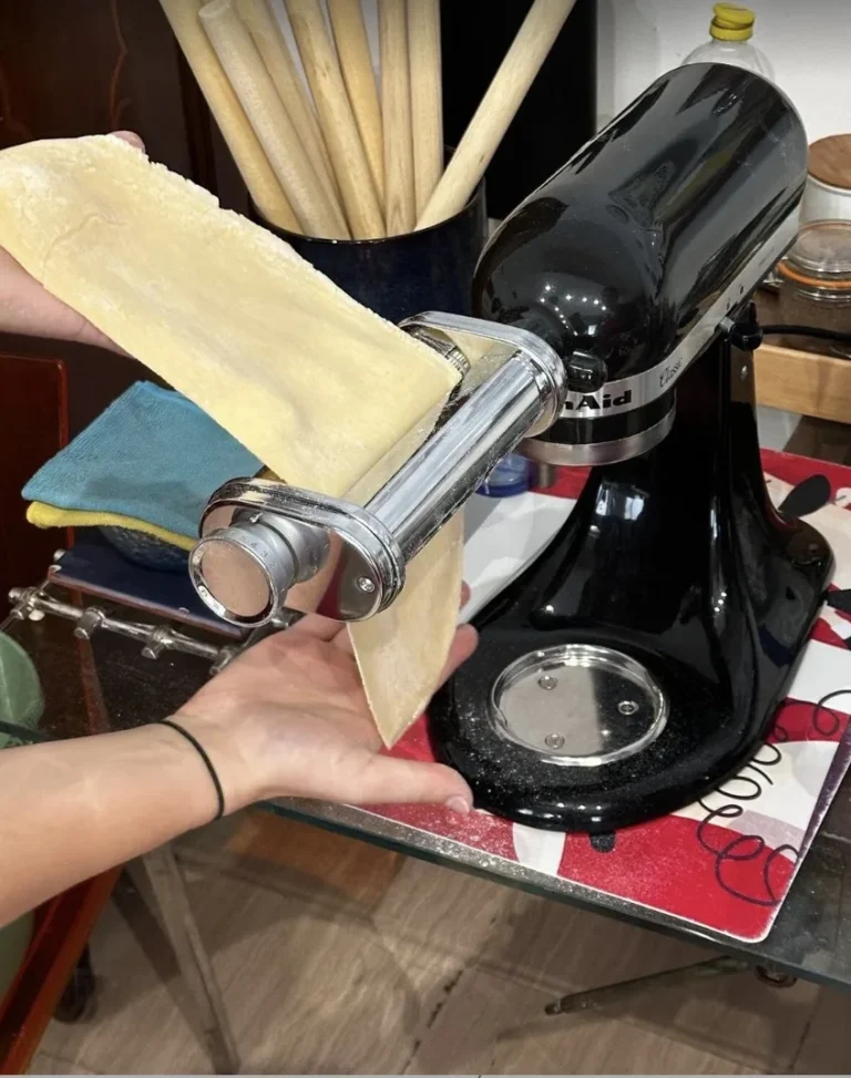 Rolling pasta sheets with a stand mixer